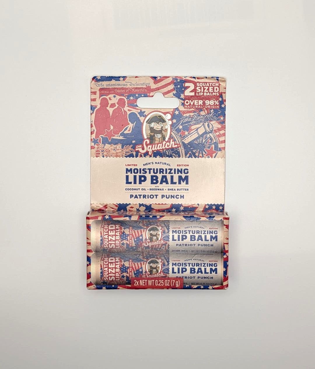 Dr. Squatch Patriot Punch Moisturizing Lip Balm 2-Pack