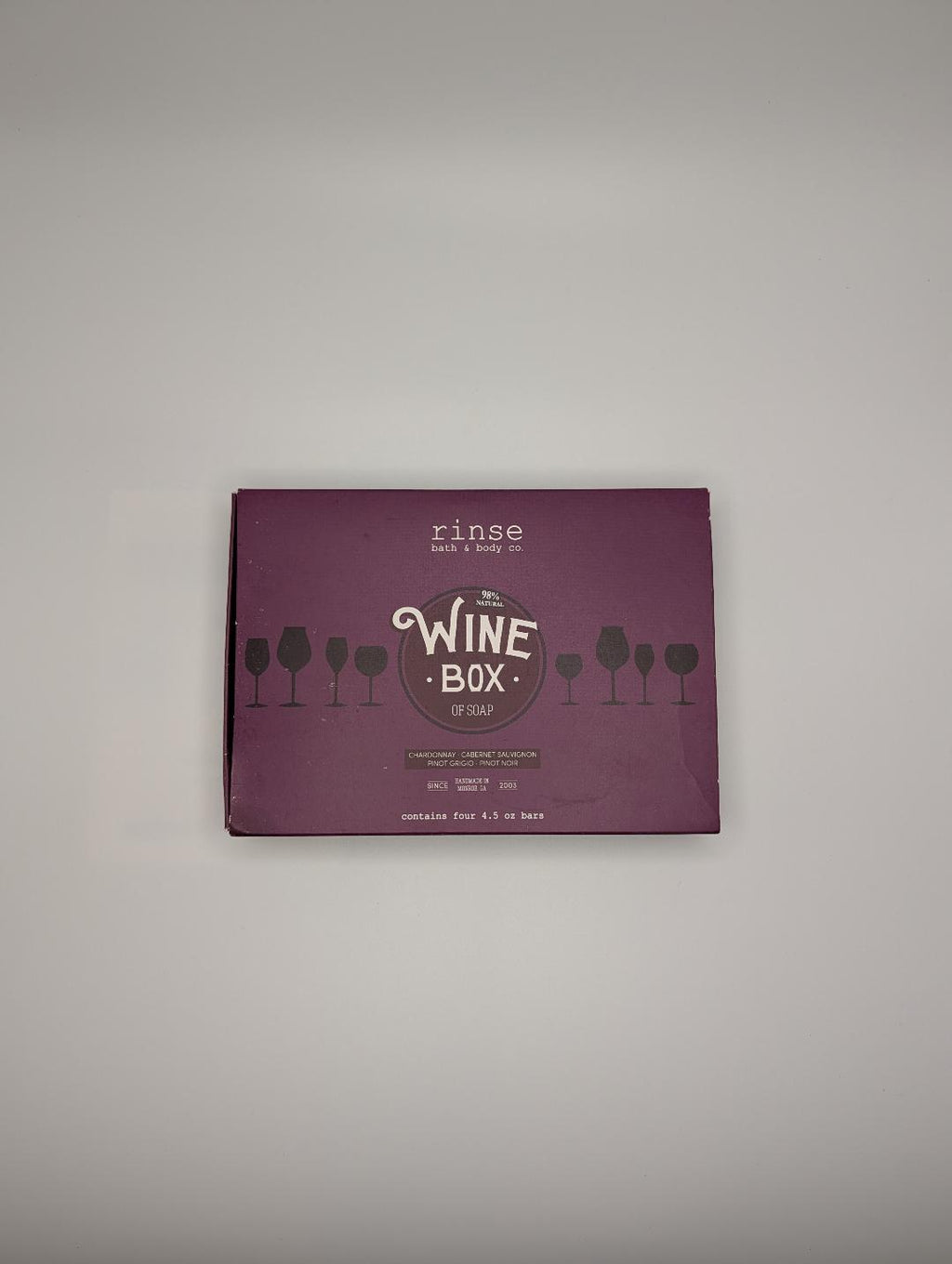 Rinse Bath & Body Wine Box of Soap 4-Pack